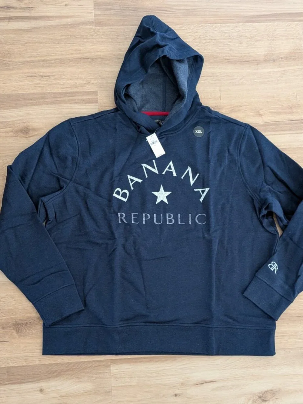 NWT Banana Republic Star Arch Logo Hoodie Navy Men’s XXL